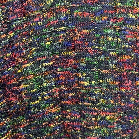 Creation Womens Rainbow High Low Long Sleeve Wool Blend Sweater S Warm Cozy - Picture 2 of 9